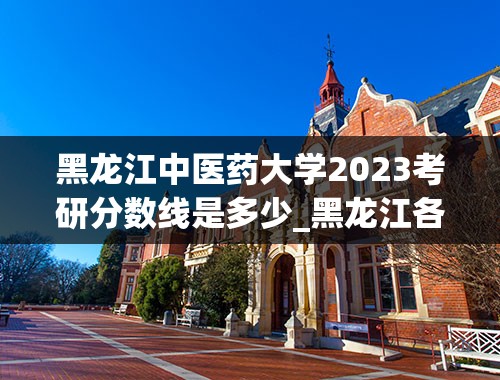 黑龙江中医药大学2023考研分数线是多少_黑龙江各校录取分数线